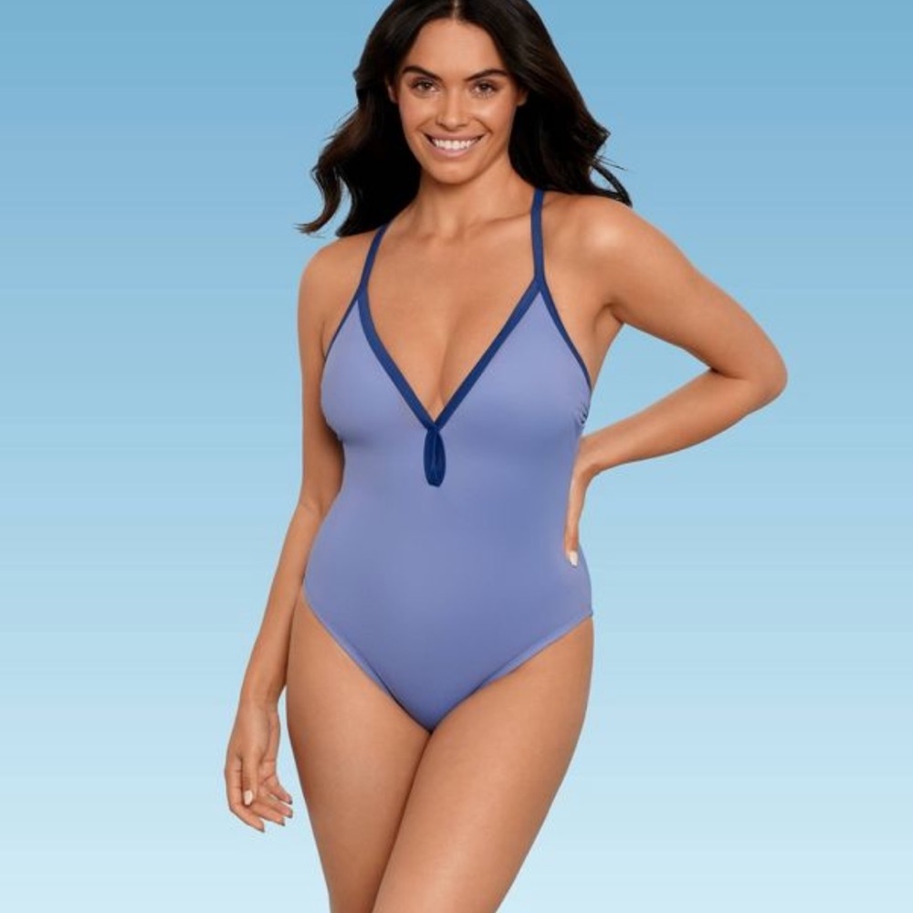 Beach Betty by Miracle Brands Slimming Control One Piece Swimsuit Medium NWT